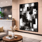 Cuadro Canvas XL 81 , Abstracto blanco y negro