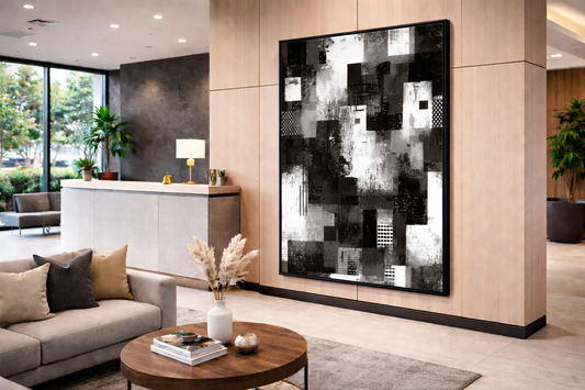 Cuadro Canvas XL 81 , Abstracto blanco y negro