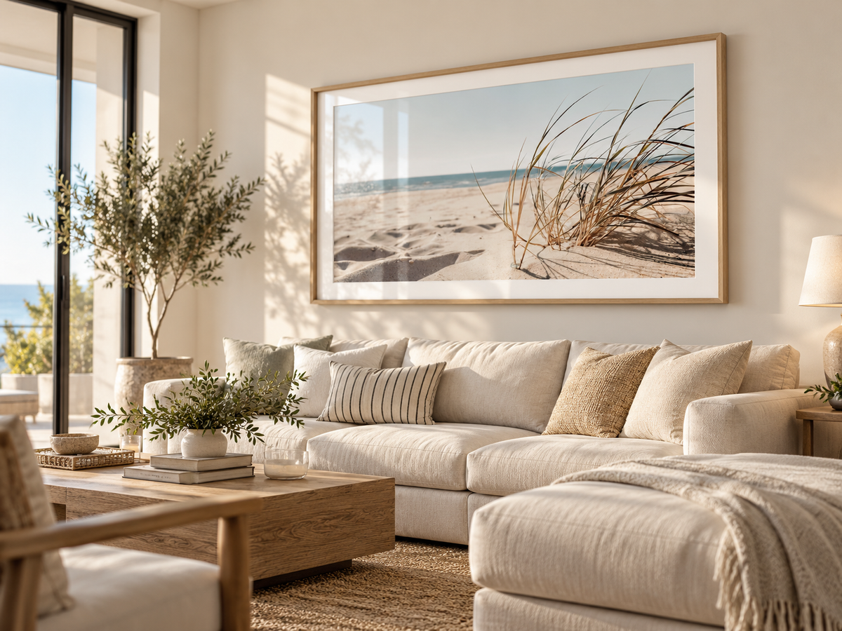 Cuadro Botanico en playa , amofila de dunas