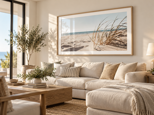 Cuadro Botanico en playa , amofila de dunas
