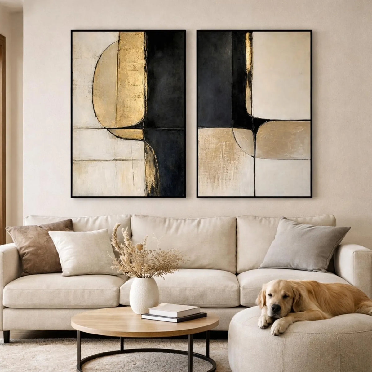 Set 2 Cuadros Canvas , Abstractos
