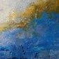 Cuadro Pintado a Mano textura , abstracto azulado dorado