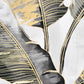 Set 2 Cuadros botanico hojas doradas plátano