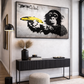 Cuadro Banksy , Urbano , Arte Pop, Mono con banana