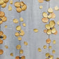 Cuadro Pintado a Mano textura . caida de flores doradas