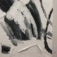 Cuadro Pintado a Mano Texturizado , Blanco y Negro Oleo