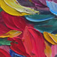 Cuadro Pintado a Mano textura , Hojas