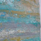 Cuadro Pintado a Mano textura , abstracto turquesa , dorado y grises 2
