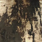 Cuadro Pintado a Mano textura , Dorado y Negro Abstracto