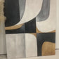 Cuadro Pintado a Mano Oleo , abstracto geométricos Blancos y Negros y tono tierra