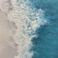 Cuadro Pintado a Mano textura ,  Olas en la costa