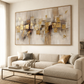 Cuadro Canvas XL 85 , Abstracto en dorados