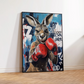 Cuadro de animales, canguro popart graffiti