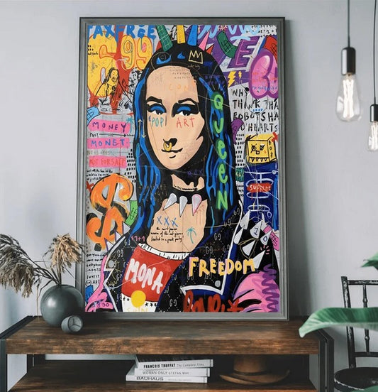 Cuadro Street Art "Monalisa street"