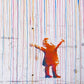 Cuadro Street Art "lluvia de color estilo Banksy "