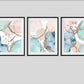 Set 3 Cuadros abstractos acuarelados