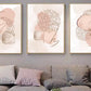 Set 3 Cuadros abstractos acuarelados
