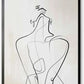 Set 2 Cuadros silueta mujer  blanco y negro