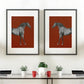 Set 2 Cuadros animales, caballos