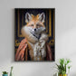 Cuadro de animales con ropa , zorro