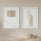 Set 2 Cuadros abstractos beige y neutros
