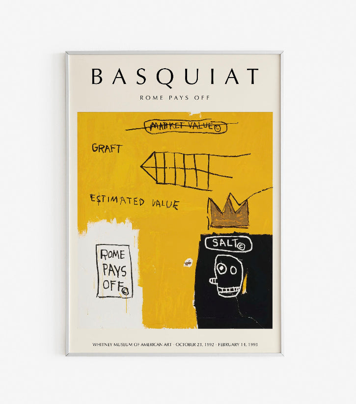 Cuadro cartel de exposición Basquiat 2