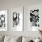 Set 3 Cuadros abstractos blanco y negro