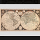 Cuadro mapa mundi vintage 1799, 120x63