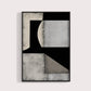 Set 2 Cuadros abstractos blanco y negro , beige