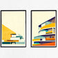 Set 2 cuadros de arquitectura moderna
