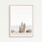 Cuadro de playa y surf, botanico cactus neutros