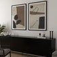 Set 2 Cuadros abstractos beige y neutros