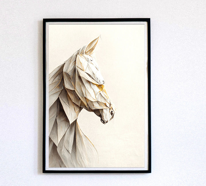 Cuadro de anímal , caballo origami