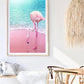 Cuadro animal flamenco y playa